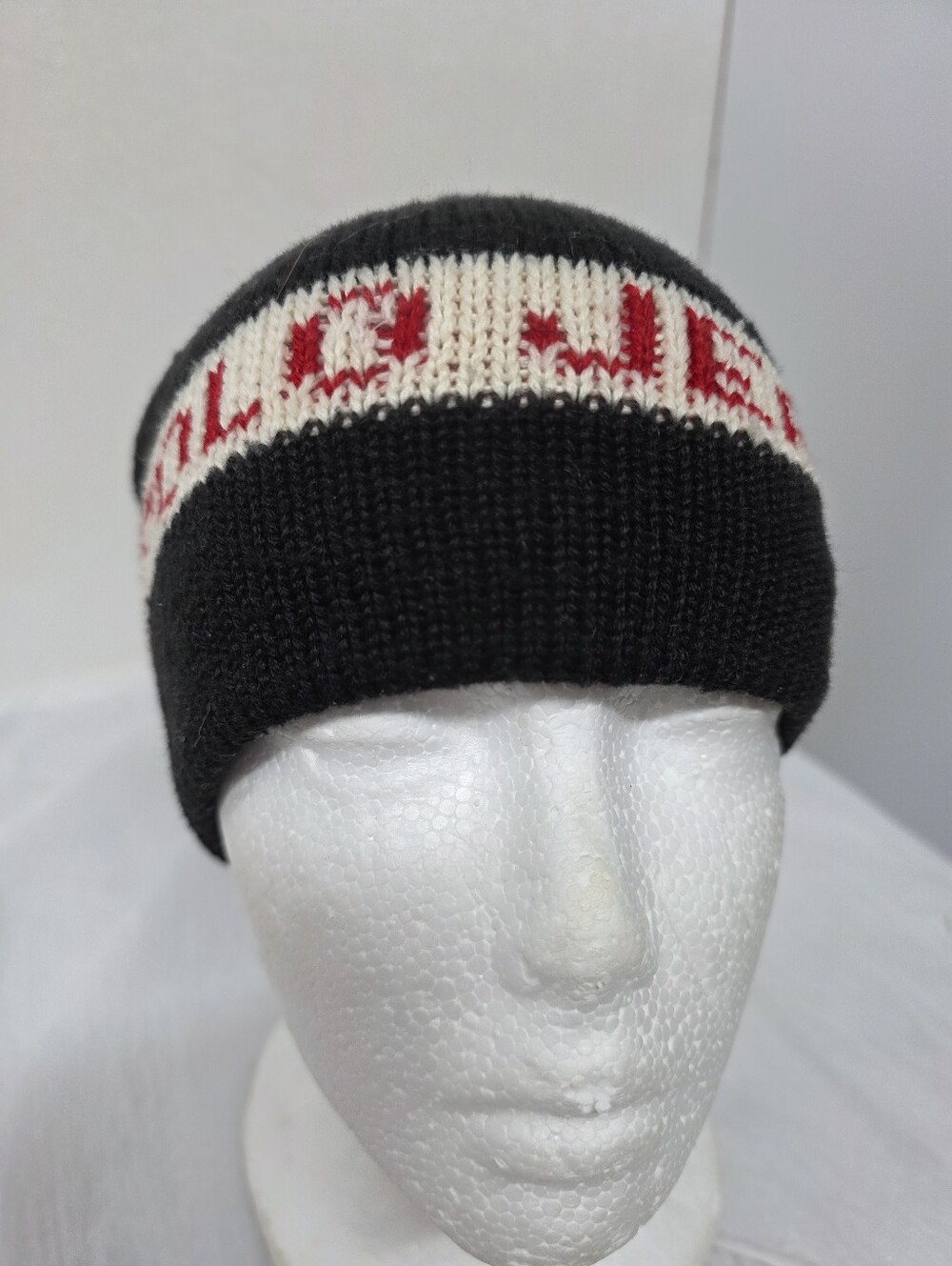 Vintage Polo Jeans Spell Out Ralph Lauren Knit Beanie Ski Sweater Winter Hat Men